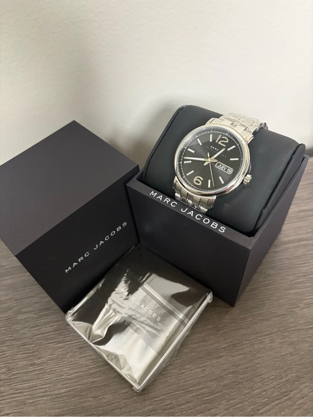 MARC BY MARC JACOBS Fergus Black Dial Stainless Steel Men's Watch MBM5075